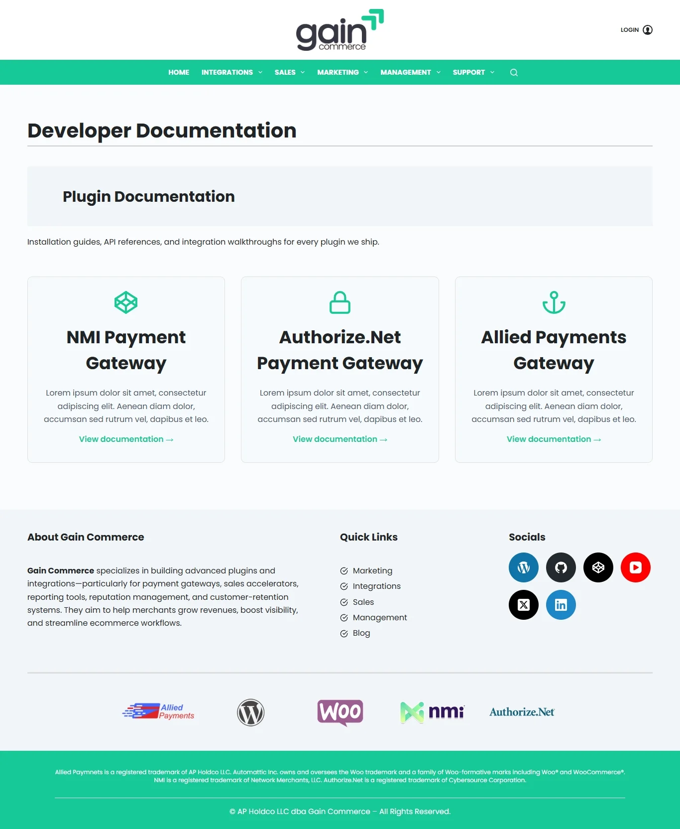 Gaincommerce Website